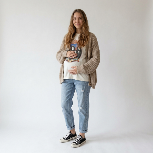 Fleece Maternity Pants | Cozy Wide Leg