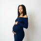 One-Shoulder Sculpt Maternity Dress | Asymmetric