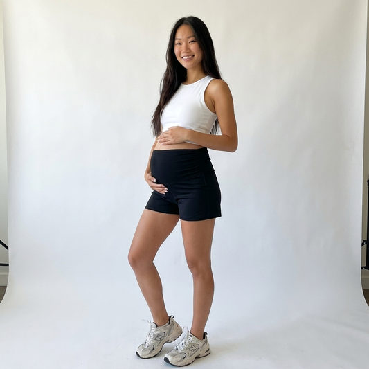 Over-Belly Biker Maternity Shorts | Bump-Proof