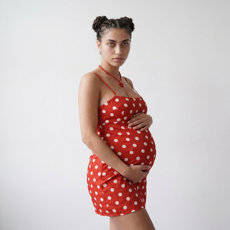Polka Dot Suspender Maternity Dress | Retro Fit