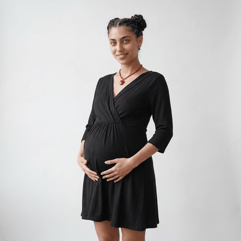 Party V-Neck Maternity Dress | Plunge Fitted