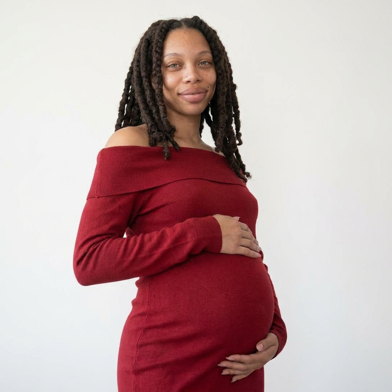 One-Shoulder Sculpt Maternity Dress | Asymmetric