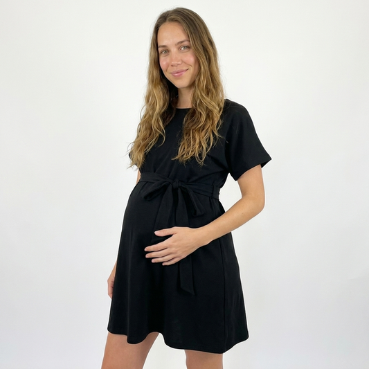 Bat Wing Bodycon Maternity Dress | Volume Sleeve