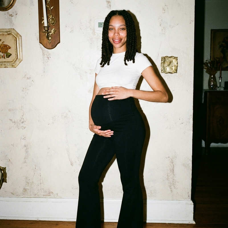Flare Boho Maternity Pants | Wide Leg Yoga