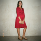 Party V-Neck Maternity Dress | Plunge Fitted