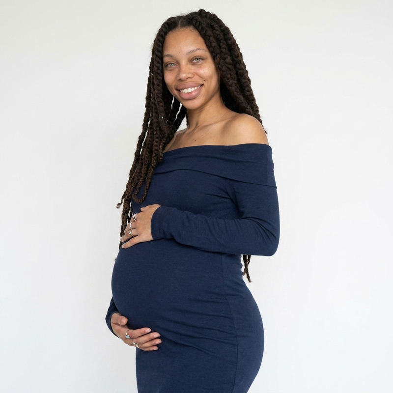 One-Shoulder Sculpt Maternity Dress | Asymmetric
